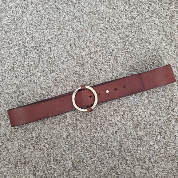 Vintage Michael Kors Y2K Genuine Leather Wide‎ Brown Boho Belt XL -Gold Buckle main image 13